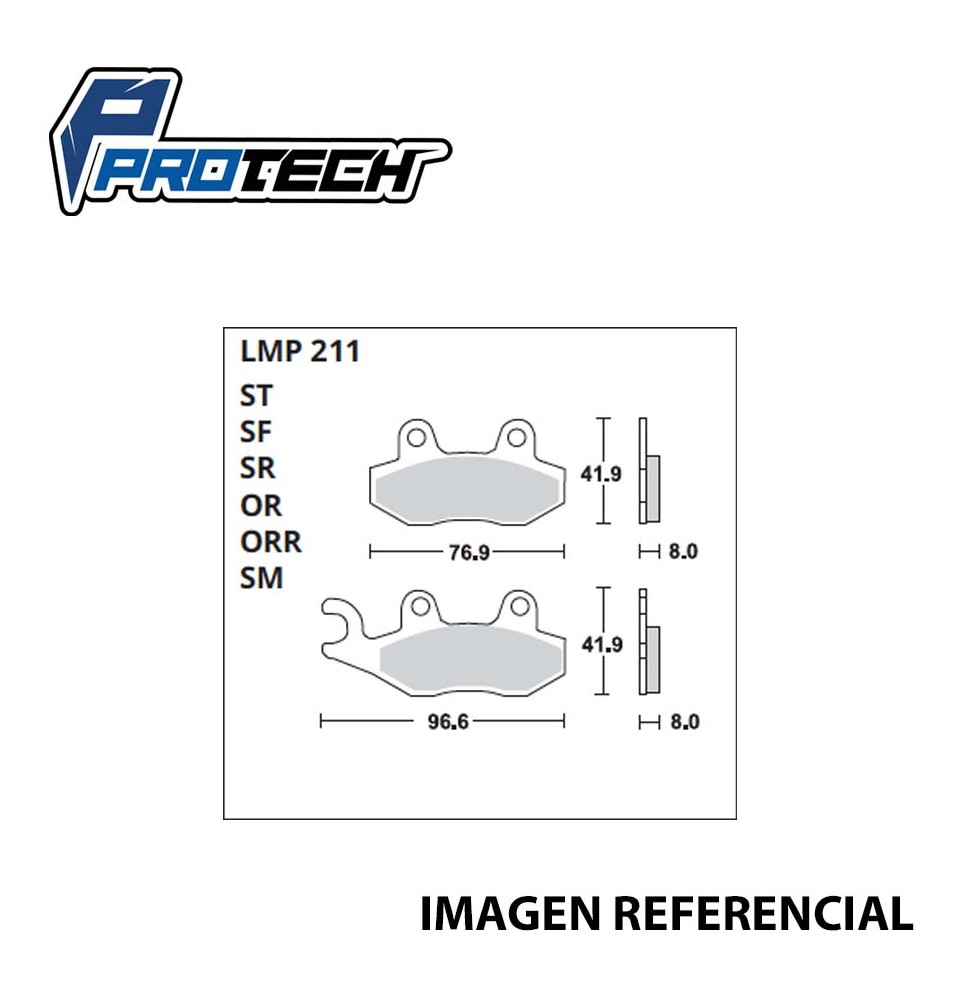 PASTILLA FRENO LMP-211 PROTECH  CHINAS/F-008