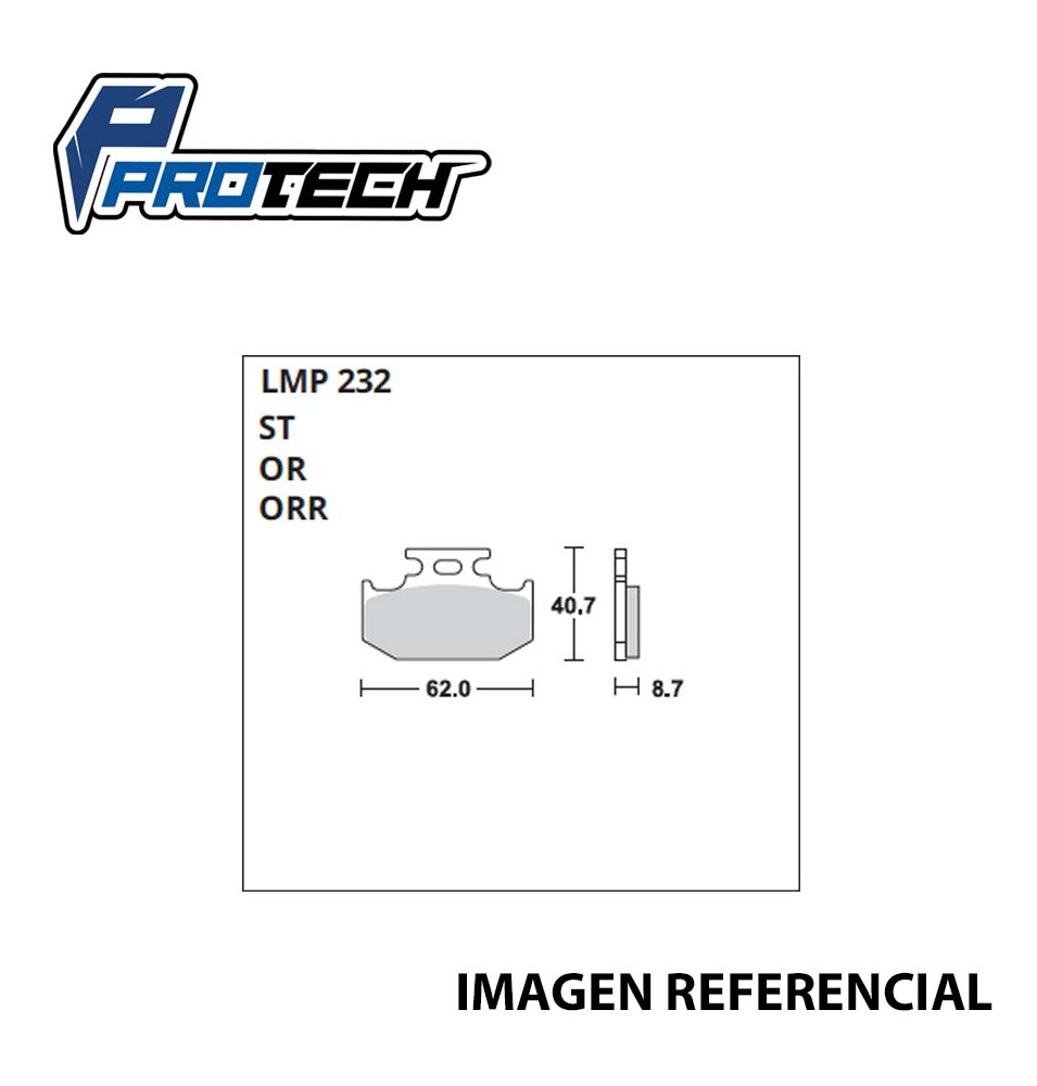 PASTILLA FRENO LMP-232 (TRASERA)  PROTECH  FZ-250/F-060