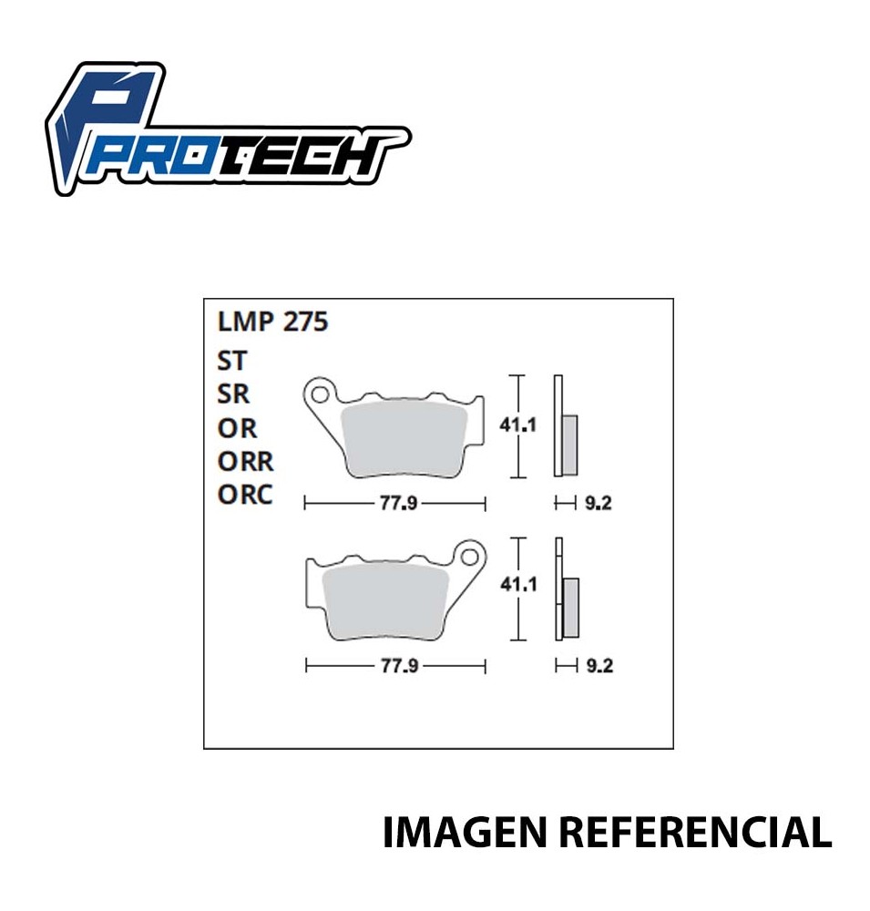 PASTILLA FRENO LMP-275 (TRASERA) PROTECH  KTM/NS-200/F-124