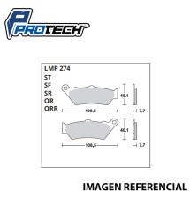 PASTILLA FRENO LMP-274 (DELANTERA) PROTECH  CBR-250/BYBRE/F-126