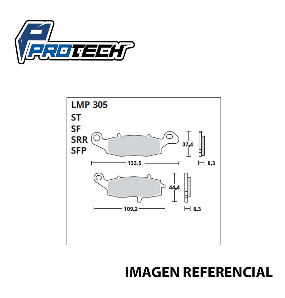 PASTILLA FRENO LMP-305 PROTECH  SUZUKI DL-650/1000 V-STROM