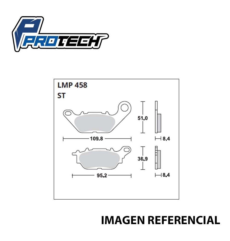 PASTILLA FRENO LMP-458 (DELANTERA) PROTECH  YBR-125/R-150