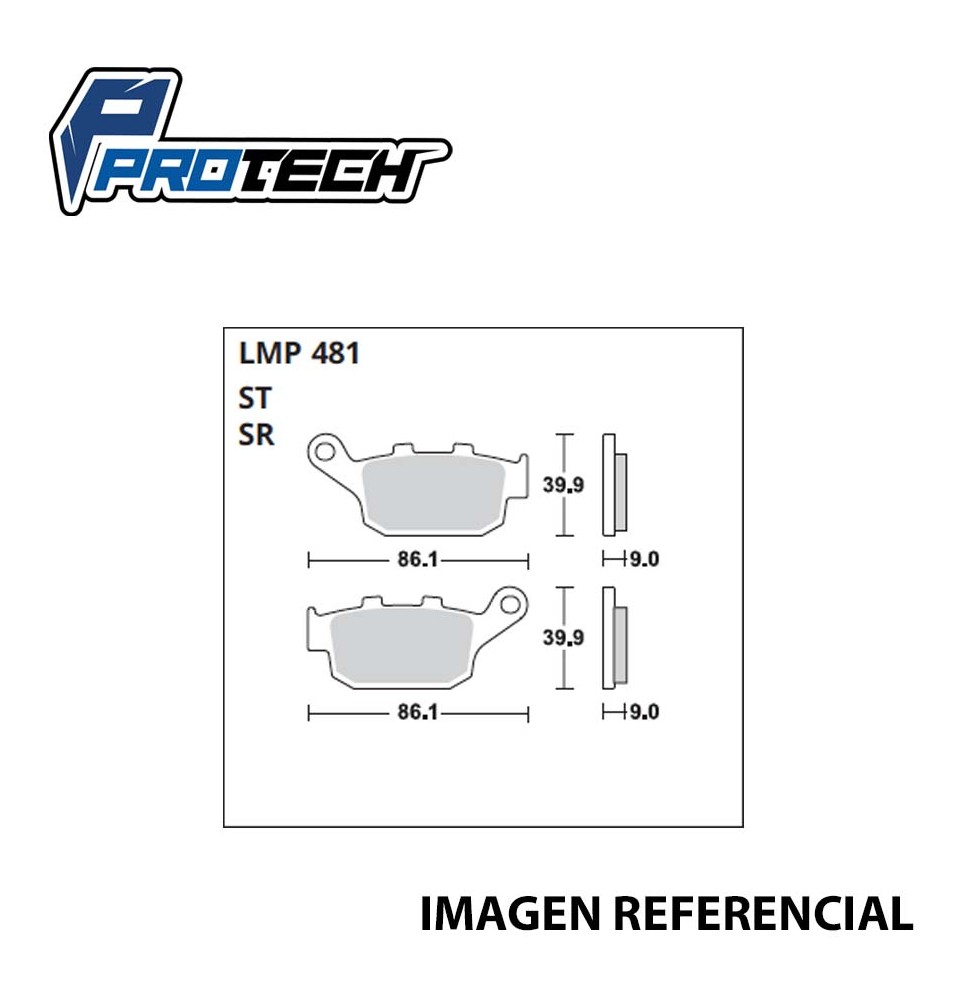 PASTILLA FRENO LMP-481 (TRASERA) PROTECH  CBX-500/F-033