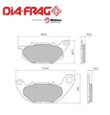 PASTILLAS DE FRENO LMP-531 DIAFRAG  YZF-R3 DELANTERA