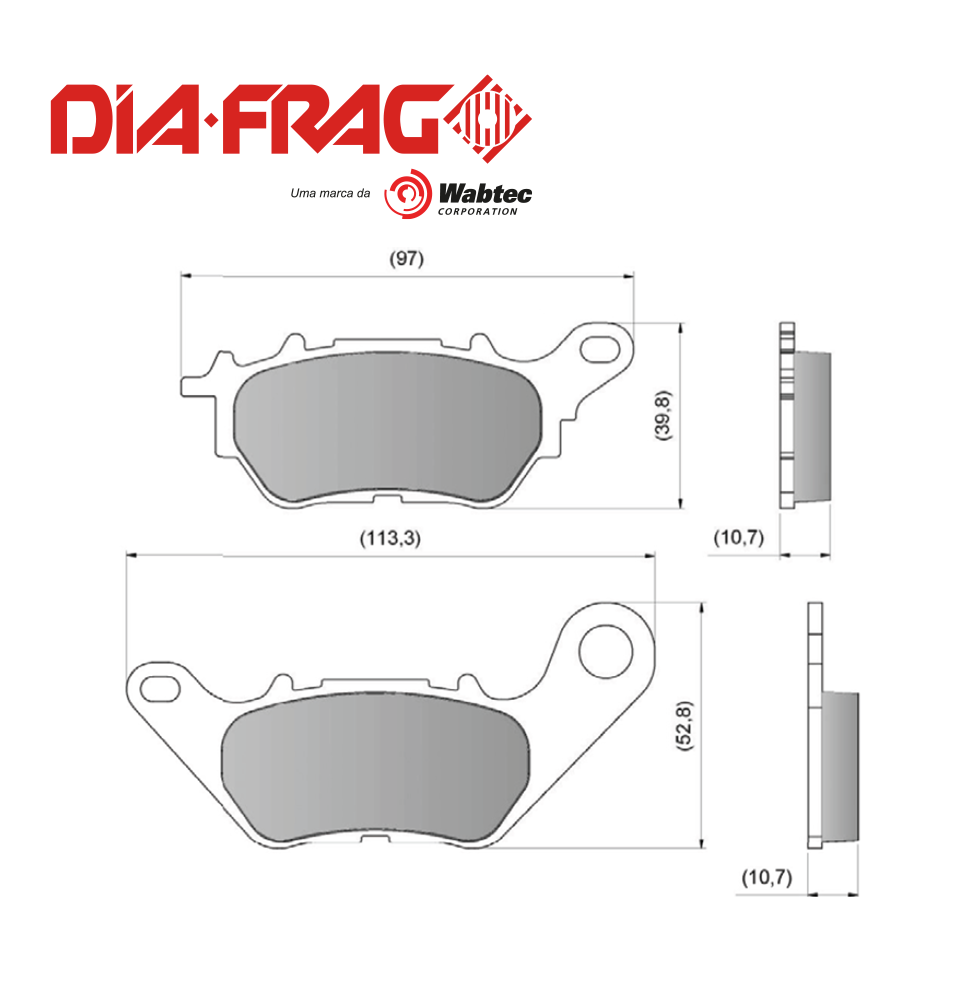 PASTILLAS DE FRENO LMP-532 DIAFRAG YZF-R3 TRASERA