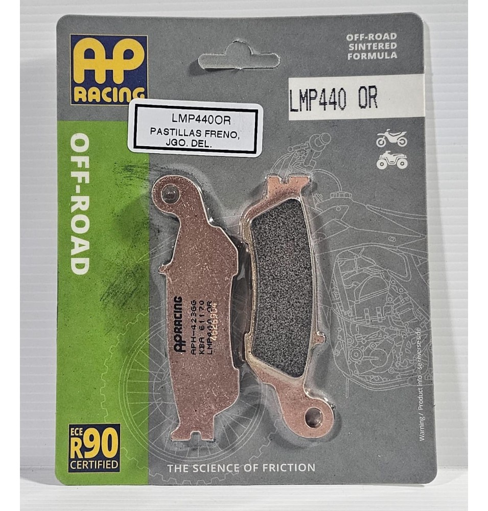 PASTILLA DE FRENO DELANTERO AP RACING LMP440OR OFF-ROAD YAMAHA