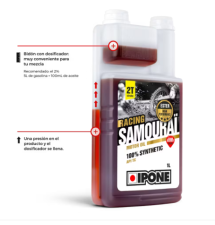 IPONE Aceite 2T SAMOURAÏ RACING 100% Sintético - Olor Fresa