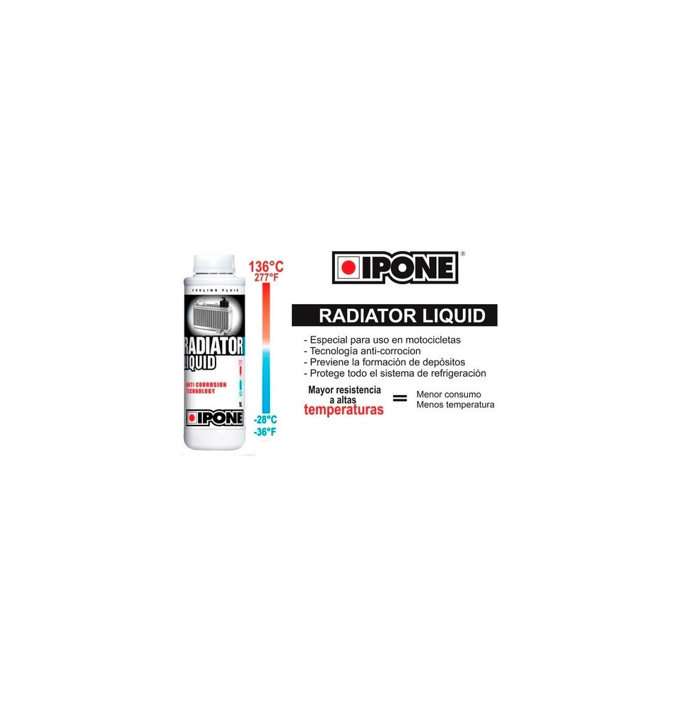 IPONE RADIATOR LIQUID COOLANT -38 A 136 GRADOS C.